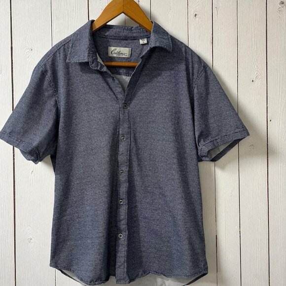 California Shirt Co Effortless Minimalist Americana Short Sleeve Button Up Shirt - Picture 1 of 7
